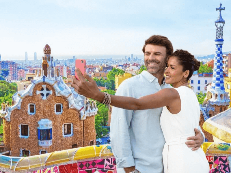 Norwegian cruise line barcellona coppia in crociera